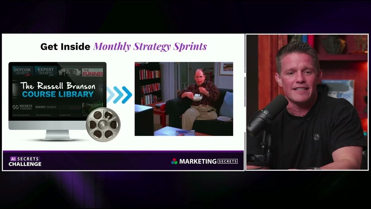 Russell Brunson Course Library inside Monthly Strategy Sprints bonus